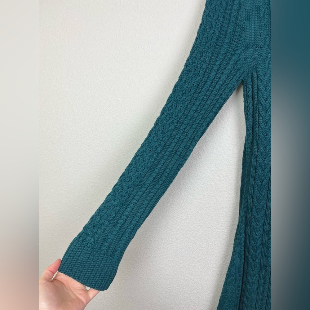 Peruvian Connection Women's Small Marina Dress in Mallard Knit Maxi Long Sleeve - Picture 4 of 16